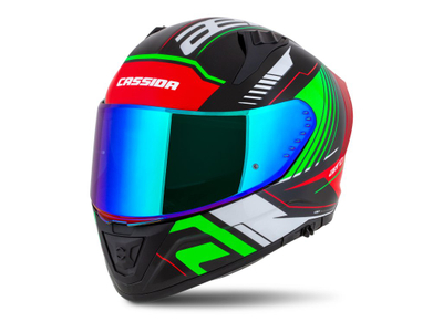 Helmeta moto Cassida Aero Drome, full face, polikarbonat, gri e zezë