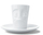 Set filxhan espresso me pjatë Tassen Baffled Face, porcelan, 80ml, i bardhë