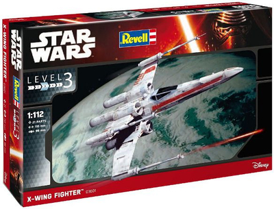 Model plastik Revell Star Wars X Wing Fighter 03601, shkalla 1:112, 11cm, multingjyrësh
