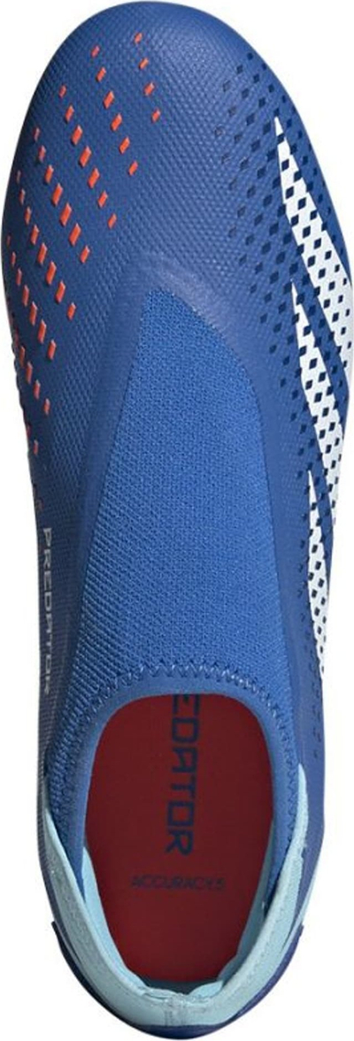 Këpucë futbolli Adidas Predator Accuracy.3 Laceless FG, pa lidhëse, për fushë të thatë, blu