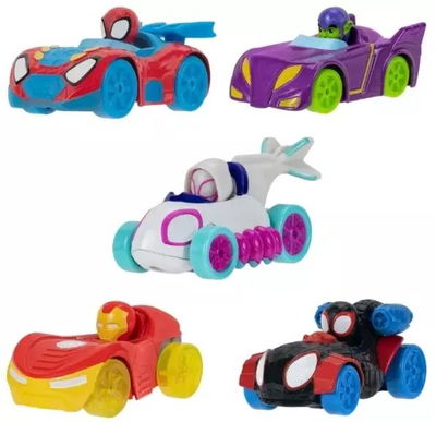 Makinë lodër metalike Marvel Spidey Amazing Metals, modele të përziera, me ngjyra nga të gjitha