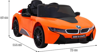Makina elektrike për kalamaj Ramiz BMW i8 Lift, një vend, me telekomandë, e bardhë