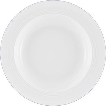Pjatë e thellë për supë Friesland Jeverland Kleine Brise 23cm, porcelan, e bardhë me vijë blu