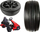 Rrotë e pasme për gokart Lean CH9939, 12 cm, e zezë