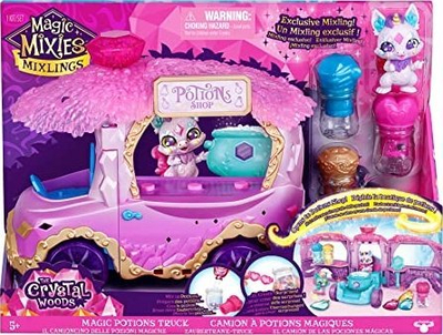 Set loje Moose Magic Mixies Mixlings Magic Potions Truck, kamion magjik me gjëra lojë brenda, për kalamaj 5+, rozë