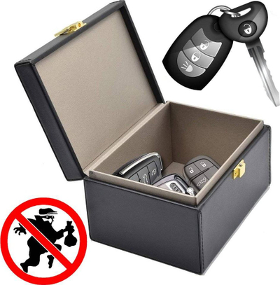 Кутија Фарадеј Tech-Protect KLR200, блокирање на RFID-сигнали, за бесконтактни клучеви, црна
