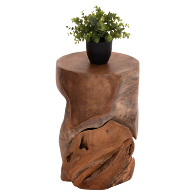 Tabure tavolinë ndihmëse Stomp HM9350.11, dru teak, 30x45cm, ngjyrë natyrale