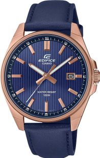 Orë dore Casio EFV-150CL-2AVUEF, analog, rrip lëkure, blu
