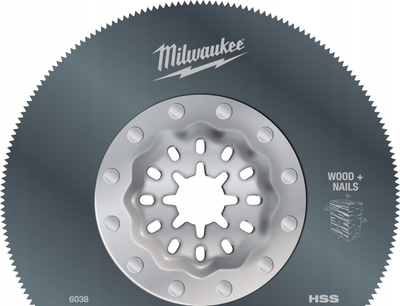 Teh segment për multivegël Milwaukee Starlock 6038, 89mm, HSS, ngjyrë e zezë