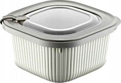 Kuti plastike Domus 1800 ml me kapak, pa BPA, ngjyrë antracit