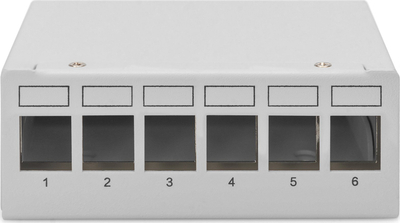 Panel patch rrjeti Digitus Desktop Modular, për tu var në mur, gri