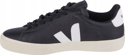 Atlete burra Veja Campo Chromefree Leather, lëkurë, nr 40, të zeza me të bardha