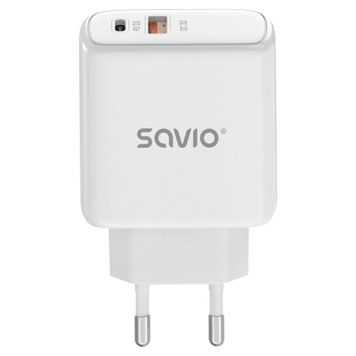 Karikues muri Savio LA-12, 20W, Quick Charge Power Delivery, i bardhë