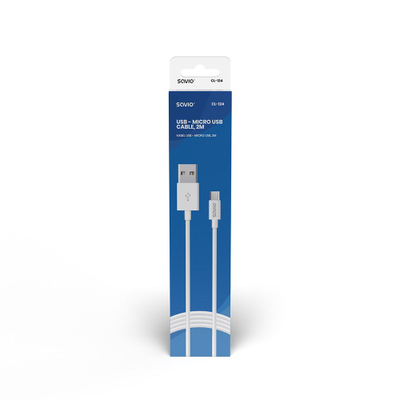 Kabllo Savio, USB A / Micro-USB B, 2 m, e bardhë