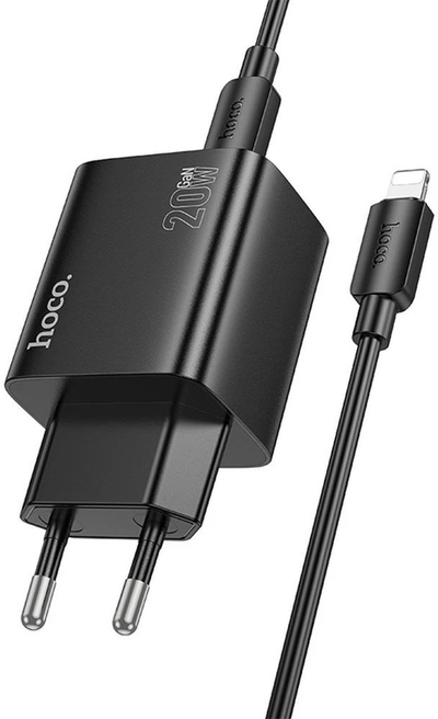 Karikues muror Hoco N55, 20W, 3A, me kabllo Lightning, i zi