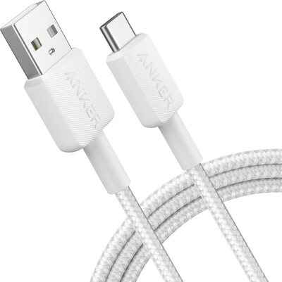 Kabllo USB Anker 322, USB A me USB C, 1.8 m, e bardhë