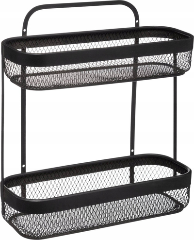 Raft muri metalik 5five Mayaj, 2 kate, 31x12x34.5cm, i zi