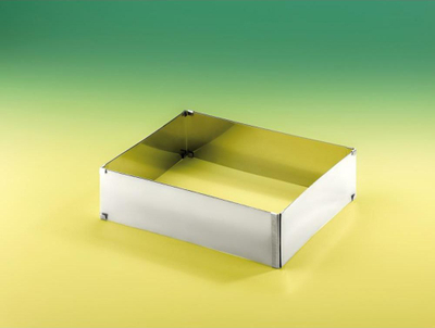 Formë pjekje e rregullueshme pa firmë, 24–46x20–38 cm, çelik inox, ngjyrë argjendtë