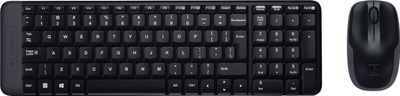 Set tastierë dhe mi Logitech MK220, wireless, kompakt, i zi