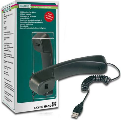Kufje Digitus (DA-70772), USB, të zeza