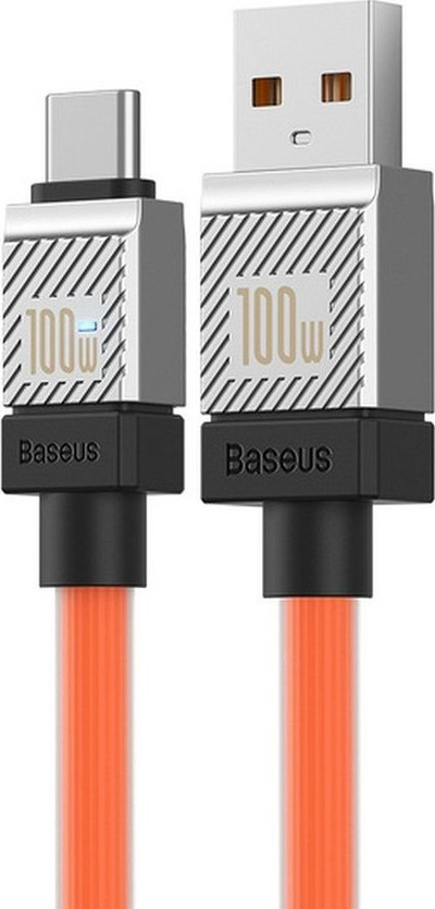 Kabllo USB në USB-C Baseus CoolPlay, 100W, 1m, portokalli