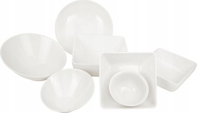 Pjatë e thellë Verlo Buffet Asymmetrical, 650 ml, porcelan, e bardhë