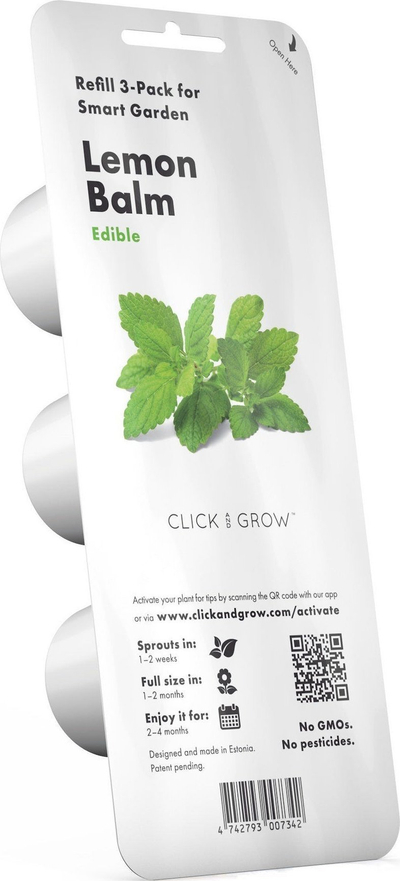 Билни капсули Click & Grow Lemon Balm, сет 3 парчиња, за паметна градина, зелени