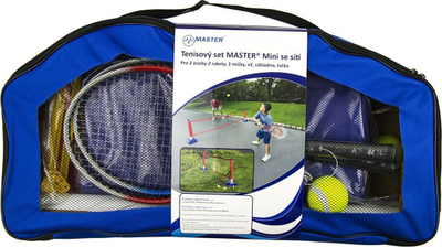 Set mini tenis MASTER Master Set, rrjetë 3.7 m, 2 raketa alumini, shumëngjyrësh