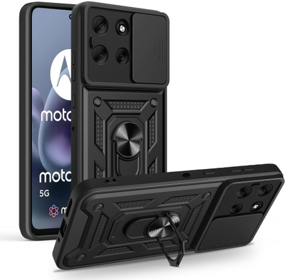 Futrollë telefoni Tech-Protect Camshield Pro për Motorola Moto G86 5G, me mbrojtje kamere, silikon, e zezë