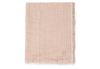 Batanije Muslin 120x120cm Fringe Moonstone/Ivory