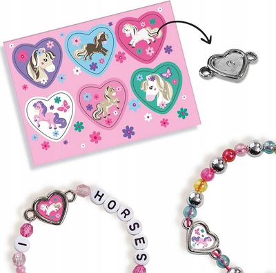 Set kreativ bizhuterish I Love Horses Jewellery Studio, me rruaza dhe varëse, me ngjyra nga të gjitha