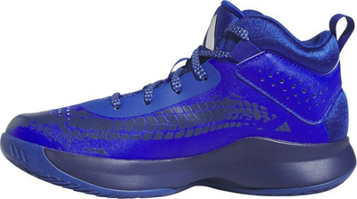 Atlete basketbolli për kalamaj Adidas Cross Em Up, me qafë mes, taban gome, blu