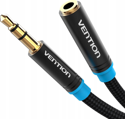 Kabllo zgjatese audio Vention Cotton Braided 3.5mm, 3m, mashkull te femer, e zeze
