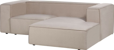 Kënd divani Vernon Velvet, 2 vende, me shtrirje majtas, taupe