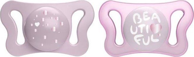 Cucë Chicco PhysioForma Micro, silikon, 0-2M, rozë, set 2 copë