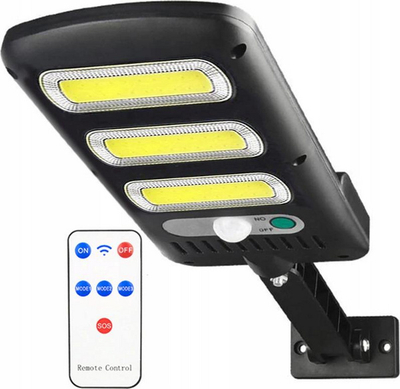 Llambë solare muri LTC, LED COB 24 W, 1800 lm, e zezë