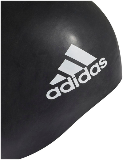 Kapelë noti Adidas 3 Stripes, silikoni, për femra, e zezë e bardhë