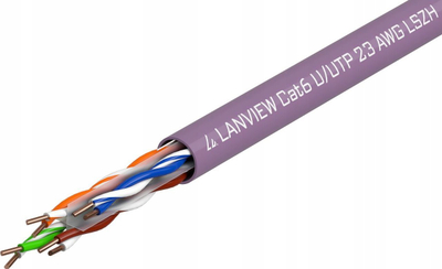 Kabllo rrjeti Lanview LVN122150, Cat6 U UTP, 305 m, lejla