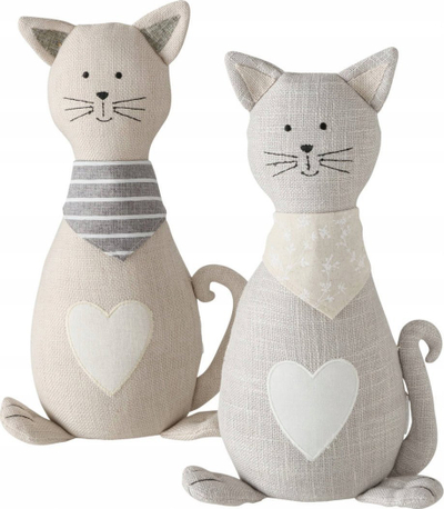 Stoper dere Boltze Cat Kitten, për zbukurim, poliester, gri
