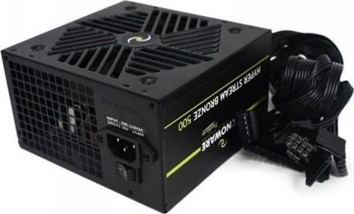 Burim energjie kompjutri Tecnoware ATX Hyper Stream Bronze 500W, 80 Plus Bronze, me ventilator 4.7", i zi