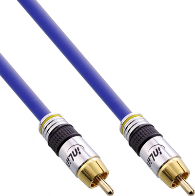 Kabllo RCA InLine 89850P, 0.5m, stereo, blu