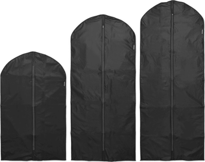 Set qese mbrojtëse për rroba Brabantia, 3 copë, plastike, të zeza