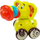Lодка за развој за бебиња Leantoys Elephant, различни текстури, многуобојна