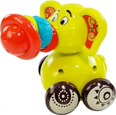 Lодка за развој за бебиња Leantoys Elephant, различни текстури, многуобојна
