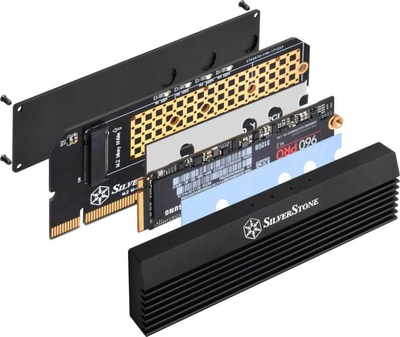 Adapter PCIe SilverStone ECM23, M.2 NVMe, PCIe 3.0 x4, me heatsink