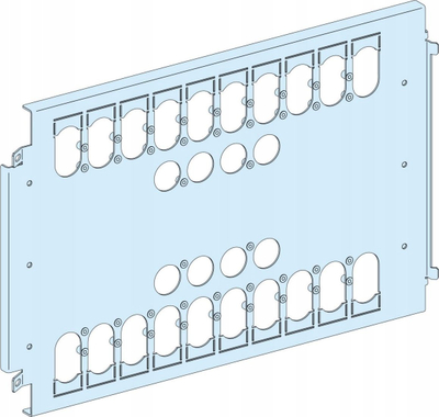 Pllakë fikse për panel elektrik Schneider PrismaSeT P Active LVS03422, për NSX100-250 3P 4P, komandë rrotulluese vertikale, e bardhë