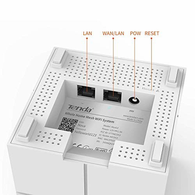 Router Wi-Fi Mesh Tenda, 3 njësi, Dual Band, Gigabit, i bardhë