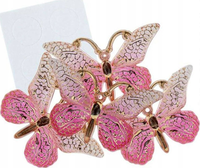Dekorime vetëngjitëse Titanum Butterflies, 38x23mm, rozë ari