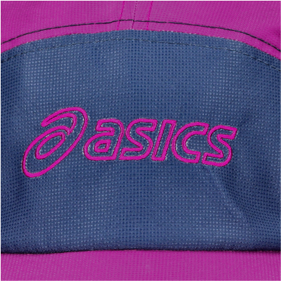 Kapele Asics 5 Panel, poliestër, rrip i rregullueshëm, rozë blu e zezë