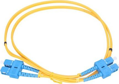 Kabllo patchcord Extralink SC UPC SC UPC, single mode, duplex 1m, e verdhë